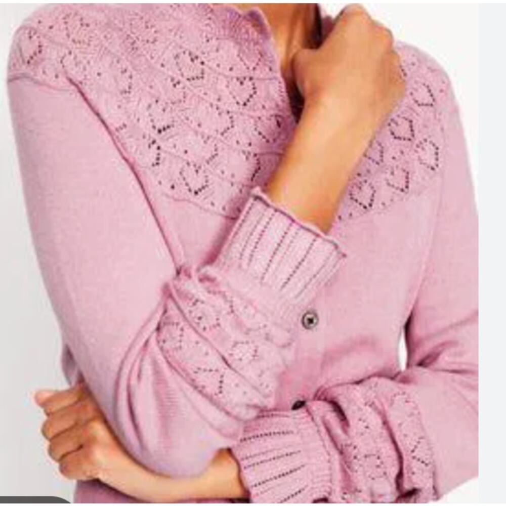 Boden Pretty Raglan Cardigan Soft Lavender Pink Small - Picture 6 of 6
